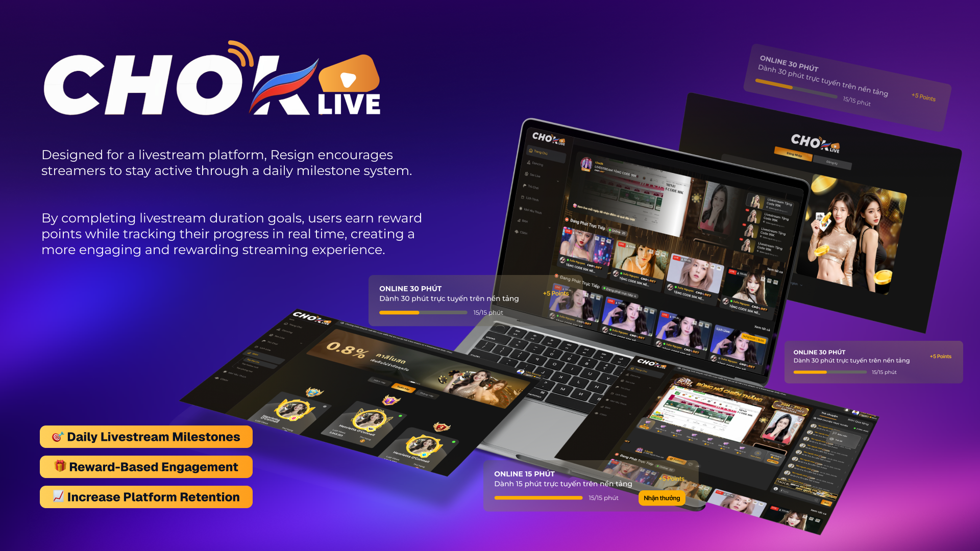 Livestream platform showcase